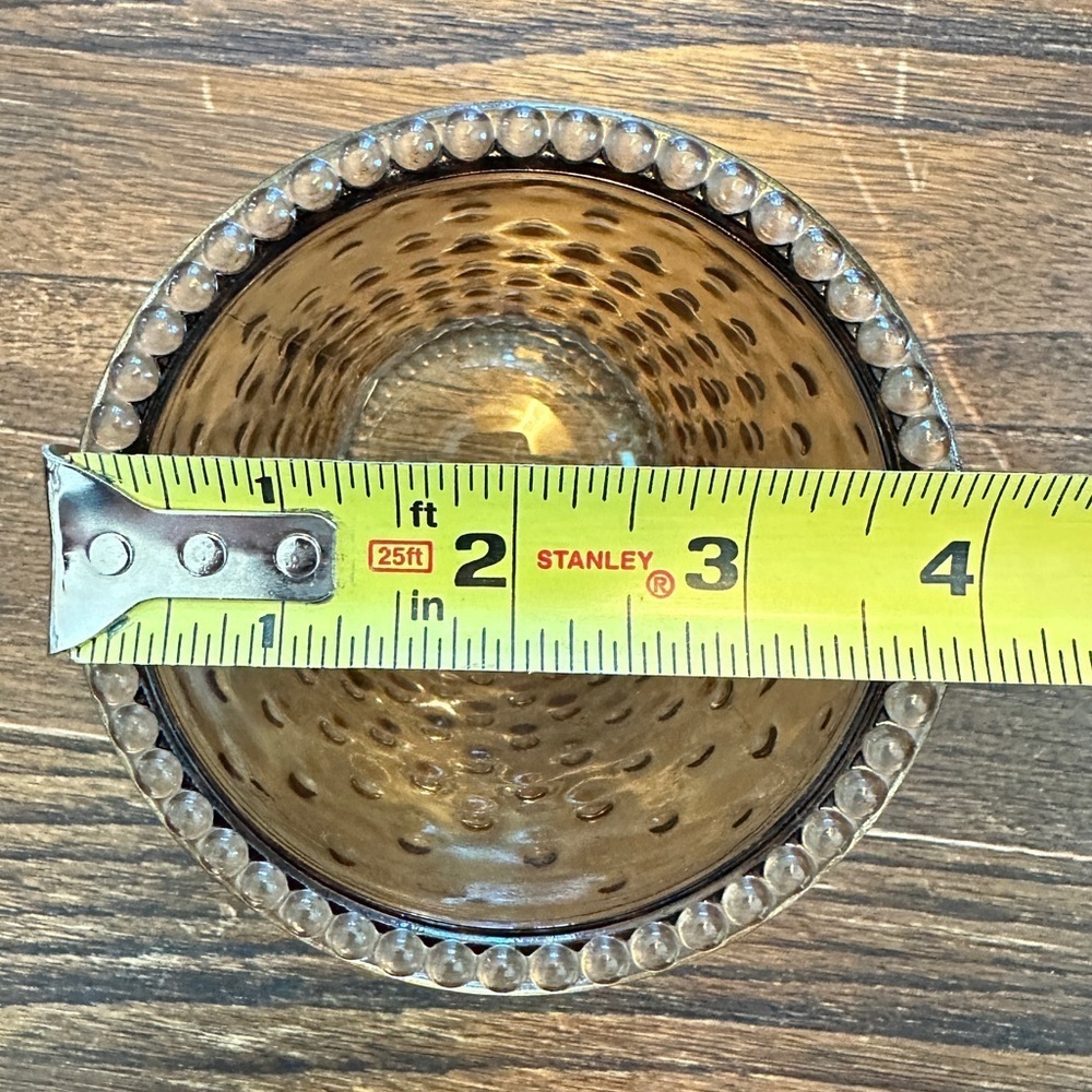 Hobnail Light Brown Glass Vase - Picture 16 of 16